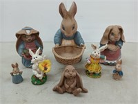 Asst rabbit figurines