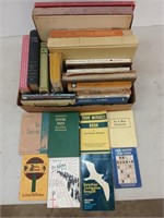 Box of assorted books