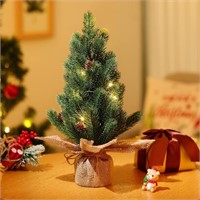 Lewondr Mini Christmas Tree, 15.7 Inch