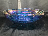 Vintage Carnival Glass Fruit Bowl