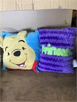 Large box of throw pillows