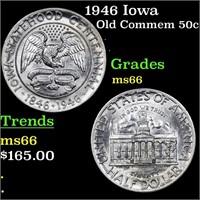 1946 Iowa Old Commem 50c Grades GEM+ Unc