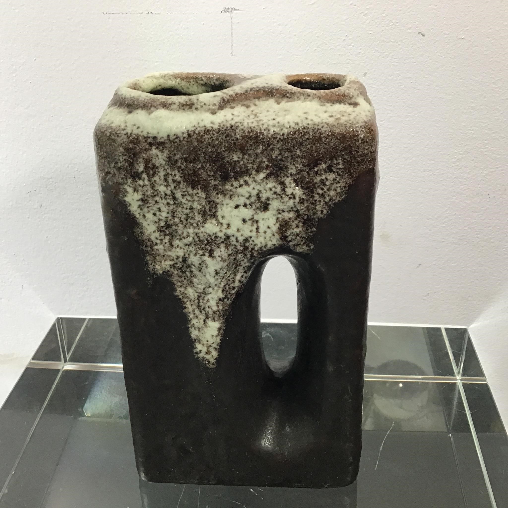 WEST GERMAN POTTER CHIMNEY VASE