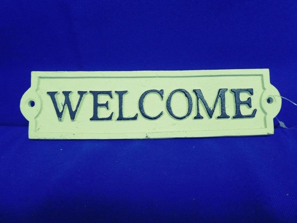 Cast Iron Welcome Sign