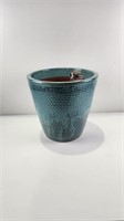 New Ceramic Peyton Planter in Blue Patina 11.8"