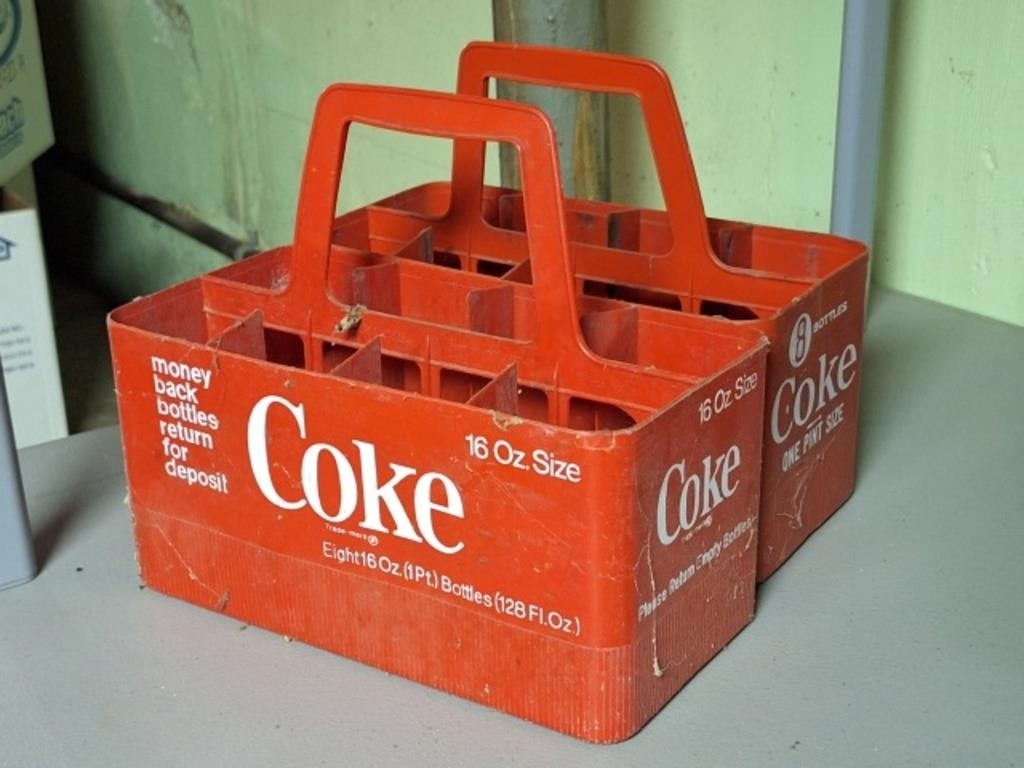 2 Coca-Cola 8 Pack Bottle Carriers