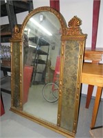 3 section gold mirror w/damage 36" x 48"