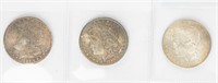 Coin (3) 1896(P) Morgan Silver Dollar Ch Unc.Toned