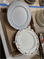 Antique Spode Copeland dinner plates wicker dale