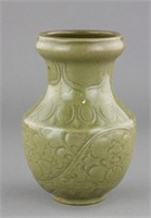 Chinese Yuan/Ming Style Celadon Porcelain Vase