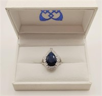 (WX) Lab Created Blue Sapphire Sterling Silver