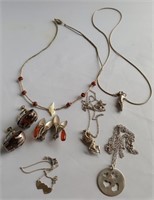 Sterling Necklaces and Earrings