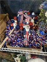 4th of July decor including bell wreath