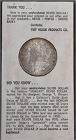 1883-O  Morgan Dollar  "Tidy House"   AU-58