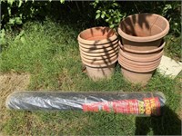 Weed Barrier Roll & Plastic Pots