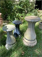 Concrete Bird Bath or Umbrella Stands (3)