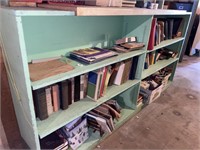 Vintage Bookshelf Books Assorted with Painted