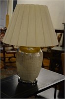 Modern silver and white table lamp