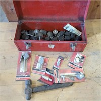 Tool Box w Hammer and Air Fittings