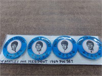 4 Pin Set  (Collectable) The Beatles for President