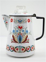 Folklore Enamelware Percolator Coffee Pot