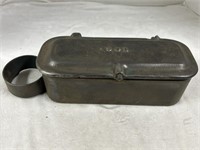 Vintage Cast Iron Tractor ToolBox 12inches Long