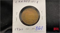 1920 Canadian large penny