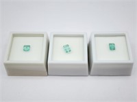 3.75ct Colombian emerald gemstones
