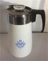 Corning-ware Blue Corn Flower Coffee Pot 9 Cup