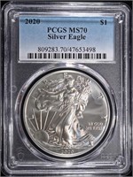 2020 AMERICAN SILVER EAGLE PCGS MS70