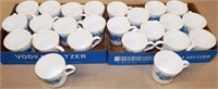 (24) Corning Ware Blue Rose Coffee Cups