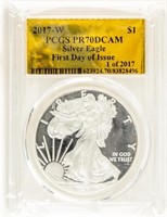 Coin 2017-W Silver Eagle Proof-PCGS PR70DCAM