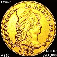 1796/5 $5 Gold Half Eagle UNCIRCULATED