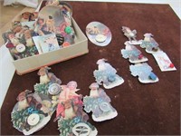 Old Print Factory Cards with Vintage Buttons and