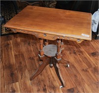 Antique Detailed Parlor Table 28" x 29"