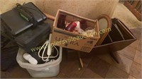 Cradle and boxes of miscellaneous