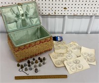 Sewing basket w/ contents