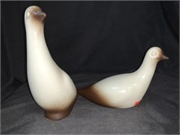 PAIR OF HOWARD PIERCE POTTERY PARTRIDGES - 4.75 “