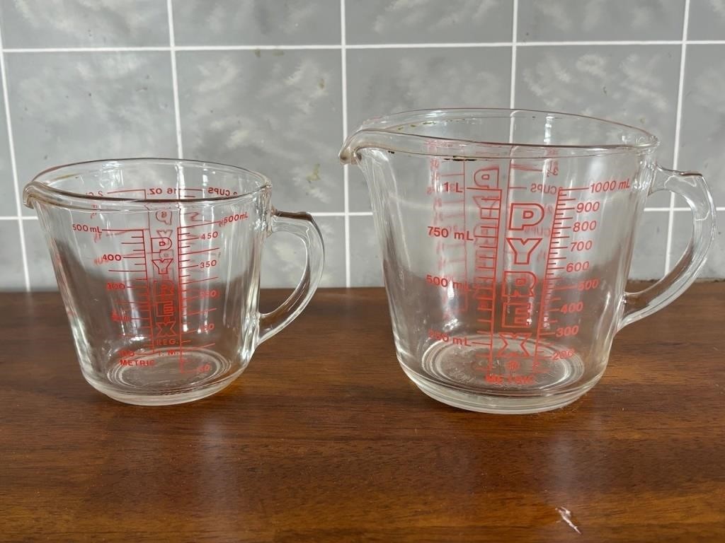 Pair of Pyrex Measuring Cups