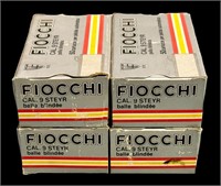 9mm STEYR ammunition (4) boxes Fiocchi