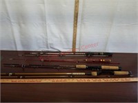 Lot of 4 vintage fishing rods - Daiwa, Brule