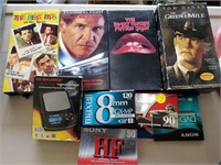 lot of cassettes , and vhs , Mr bean , Green mile