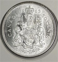 1963 Canada Silver 50 Cents