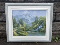 WONDERFUL FRAMED SIGNED PAINTING 27 X 24 INCH