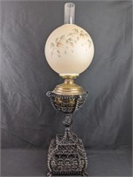 Antique Tramp Art Table Lamp