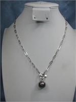 Sterling Silver Ball Necklace Hallmarked