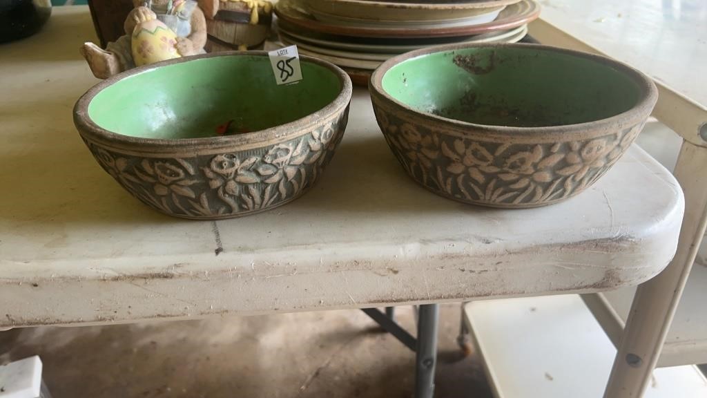Antique RedWing pottery/ Mexican pottery bowls/