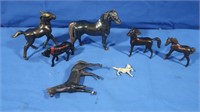 Vintage Brass Horse Figures