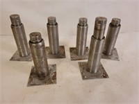6 - Screw Out Table Levelers - 7.5" Tall