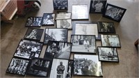 Over 20 Asstd Black & White Photo's in Frames